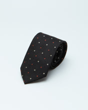 Load image into Gallery viewer, Black Multi Box Patterned Tie
