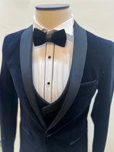 Load image into Gallery viewer, Classic Velvet Navy Tuxedo
