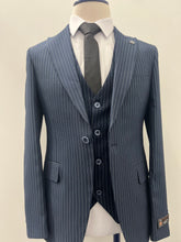 Load image into Gallery viewer, Work Navy Pinstripe Suit
