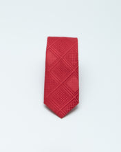 Load image into Gallery viewer, Red Box Patterned Tie
